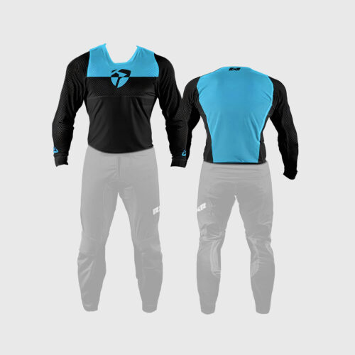 Tenue motocross bleue maillot RXR Protect