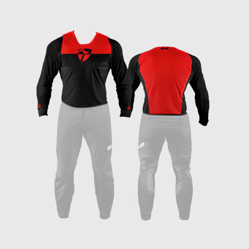 Tenue motocross rouge maillot RXR Protect